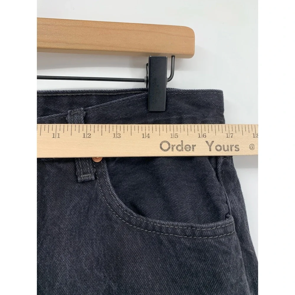 Levis 501 Jeans Mens 34x34 Black Straight Leg Button Fly Cotton Fade Denim Pants